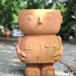 Chậu đất nung " Robot lớn", R30 x C50 cm